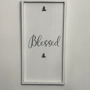 White and Gray 'Blessed' Wall Decor to add your own favorite pictures